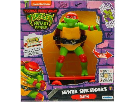 Figurine Raphael 12 cm avec Skate - les Tortues Ninja Mutant Mayhem - TMNT - Turtles
