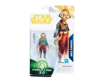 FIGURINE STAR WARS FORCE LINK 2.0 : MAZ KANATA 6.5 CM - HASBRO - E1676