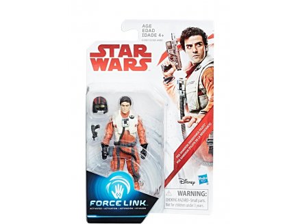 FIGURINE STAR WARS FORCE LINK 2.0 : POE DEMERON PILOTE DE LA RESISTANCE 9.5 CM - HASBRO - C1507