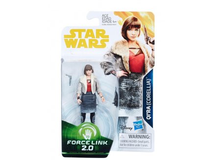 FIGURINE STAR WARS FORCE LINK 2.0 : QI'RA (CORELLIA) 9.5 CM / ATHENA GREY - HASBRO - E1186