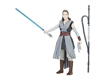 Figurine star wars force link 2.0 : rey 9.5 cm - entrainement jedi - Hasbro - c1504