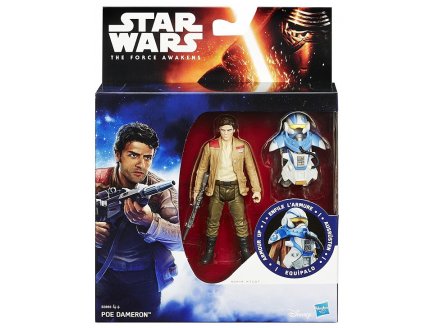 FIGURINE STAR WARS POE DAMERON AVEC ARMURE 9 CM - EPISODE VII - HASBRO - B3893