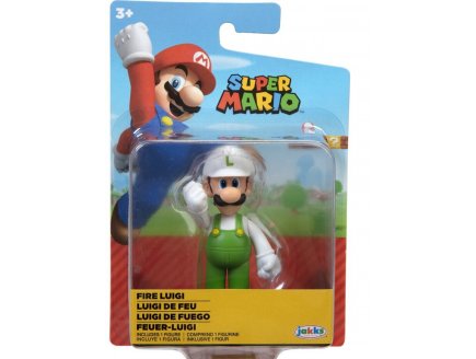Figurine Super Mario : Luigi de feu 7 cm - Figurine Nintendo - Jakks