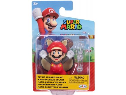 Figurine Super Mario : Mario Ecureuil volant 7 cm - Figurine Nintendo - Jakks