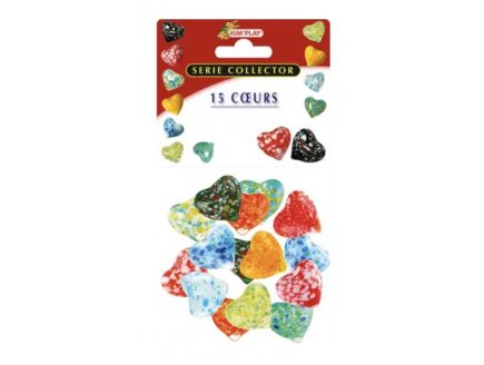 Filet de 15 billes galets Coeurs - Série Collector - Kim Play - Décoration, Jeux, Loisirs créatifs