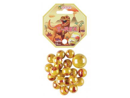 Filet de 20 billes 16 mm + 1 calot 25 mm T-Rex - Kim Play - Jeu de récréation, Adresse