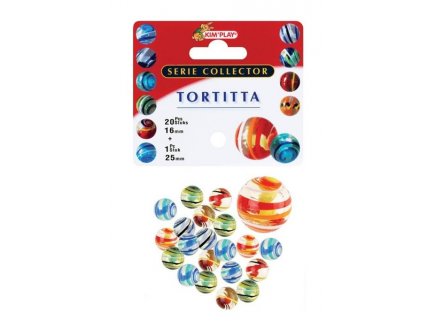 Filet de 20 billes 16 mm + 1 calot 25 mm Tortitta - Série Collector - Kim Play - Jeu de recreation, adresse
