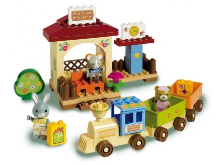 Gare et train maximilian families 68 pieces - Unico plus - 8925 - jeu de construction