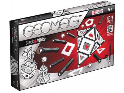 GEOMAG BLACK & WHITE - 104 PIECES - JEU DE CONSTRUCTION MAGNETIQUE - 013