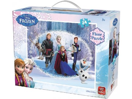 GRAND PUZZLE ENFANT DISNEY : LA REINE DES NEIGES - ELSA ET SES AMIS 24 PIECES - KING - 5272