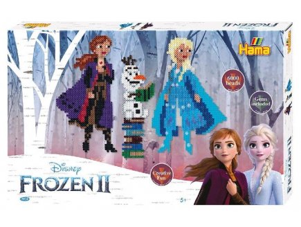 GRANDE BOITE LA REINE DES NEIGES 2 DISNEY 6000 PERLES A REPASSER MIDI - HAMA - 7914 - FROZEN II