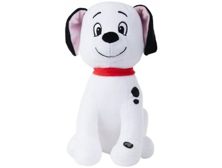 GRANDE PELUCHE DISNEY 101 DALMATIENS : CHIEN LUCKY BLANC ET NOIR  AVEC SON 50 CM 