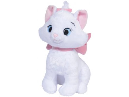 GRANDE PELUCHE DISNEY : LES ARISTOCHATS CHAT BLANC MARIE 55 CM 