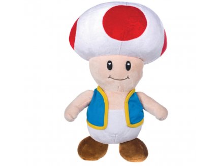 Grande Peluche Super Mario : Champignon Toad 55 cm - Nintendo - Doudou licence