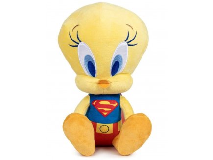 Grande Peluche Titi Canari Jaune  63 cm - Loup Collection Super Hros Superman - Doudou Licence XL Looney Tunes