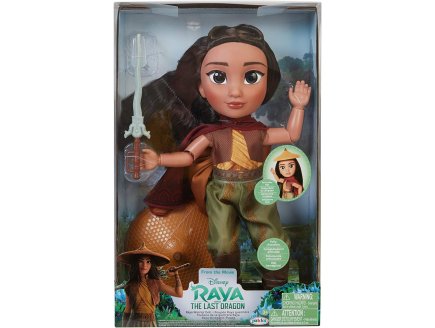 GRANDE POUPEE DELUXE : RAYA GUERRIERE 38 CM + CHAPEAU ET EPPEE - RAYA ET LE DERNIER DRAGON - DISNEY PRINCESSE