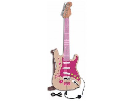 GUITARE ROCK ELECTRONIQUE ROSE + CASQUE MICROPHONE - BONTEMPI I GIRL - 241371