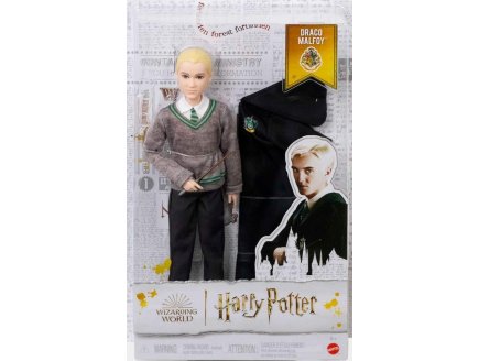 Harry Potter Drago Malefoy en tenue de sorcier Serpentard avec baguette - Poup�e mannequin - Mattel HMF35