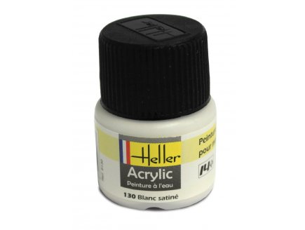 HELLER - BLANC SATINE - N130 - PEINTURE POUR MAQUETTE