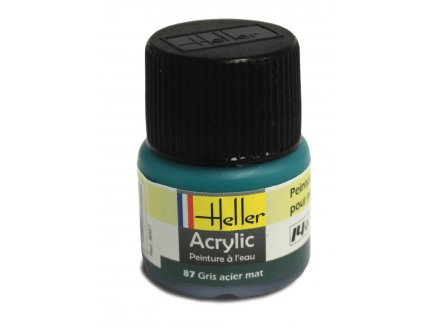 HELLER - GRIS ACIER MAT - N87 - PEINTURE POUR MAQUETTE