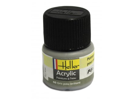 HELLER - GRIS PALE BRILLANT - N40 - PEINTURE POUR MAQUETTE