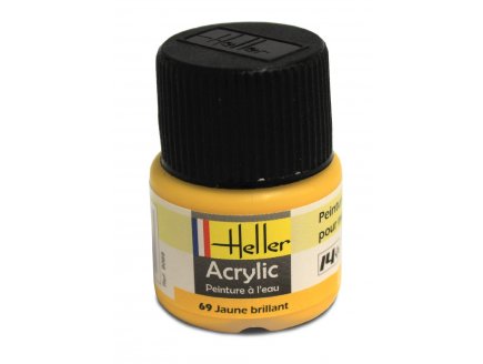 HELLER - JAUNE BRILLANT - N69 - PEINTURE POUR MAQUETTE