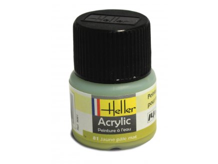 HELLER - JAUNE PALE MAT - N81 - PEINTURE POUR MAQUETTE