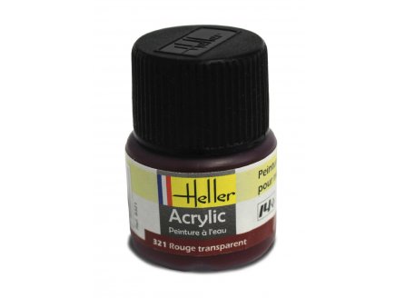 HELLER - ROUGE TRANSPARENT - N321 - PEINTURE POUR MAQUETTE