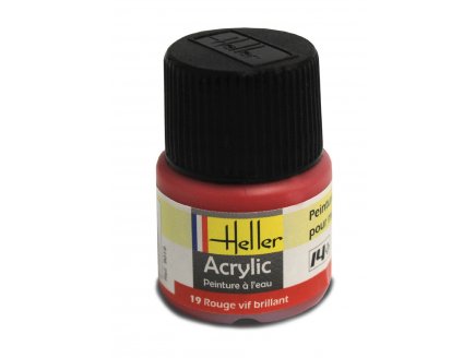 HELLER - ROUGE VIF BRILLANT - N19 - PEINTURE POUR MAQUETTE