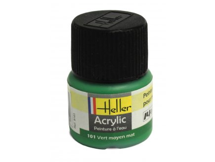 HELLER - VERT MOYEN MAT - N101 - PEINTURE POUR MAQUETTE