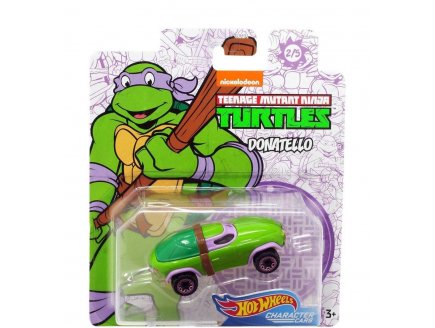 HOT WHEELS : TORTUES NINJA VOITURE DONATELLO - VEHICULE MINIATURE VERT ET VIOLET - TMNT - TURTLES - MATTEL GJJ04