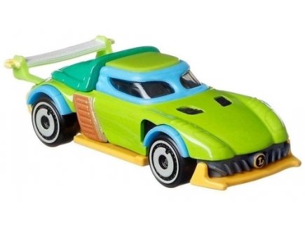  hot wheels : tortues ninja voiture leonardo - vehicule miniature vert et bleu - tmnt - turtles - Mattel gjj03