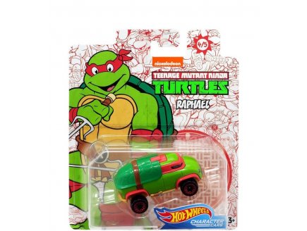 HOT WHEELS : TORTUES NINJA VOITURE RAPHAEL - VEHICULE MINIATURE VERT ET ROUGE - TMNT - TURTLES - MATTEL GJJ06