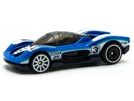 Hot wheels vehicule race day : group c fantasy - voiture miniature metal 1:64 bleu et blanc - collection lets race - Mattel - htc74