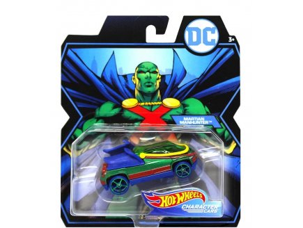 HOT WHEELS : VOITURE MARTIAN MANHUNTER 1:64 - VEHICULE MINIATURE VERT - COLLECTION BATMAN - MATTEL FHL31