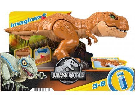 IMAGINEXT JURASSIC WORLD : DINOSAURE T-REX 36 CM ARTICULE - DINO ATTAQUE TYRANNOSAURE - FISHER PRICE HFC04