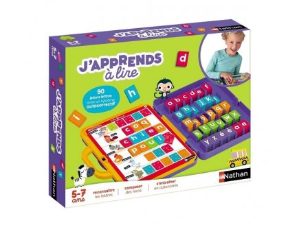 J'APPRENDS A LIRE 5-7 ANS 90 JETONS LETTRES - NATHAN - 31074 - JEU EDUCATIF LECTURE, MOTS