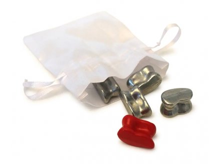 Jeu d'osselets en metal, gris / rouge - traditionnel - Ducale - jeu d'adresse, rapidite