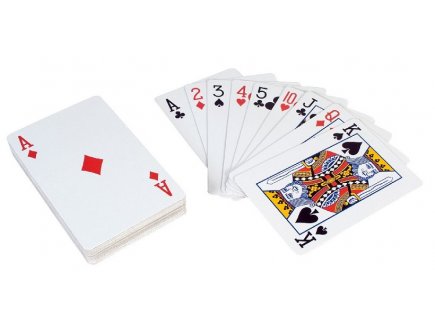 JEU DE 54 CARTES GEANTES XL 21 CM - MAXI CARTES A JOUER GRAND FORMAT - PLEIN AIR