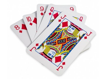 JEU DE 54 CARTES GEANTES XXL 28,5 CM - CARTES A JOUER GRAND FORMAT - BS TOYS