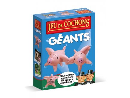 JEU DE COCHONS GEANTS GONFLABLES - MAXI COCHONS XXL - WINNING MOVES - 02723 - JEU DES, HASARD