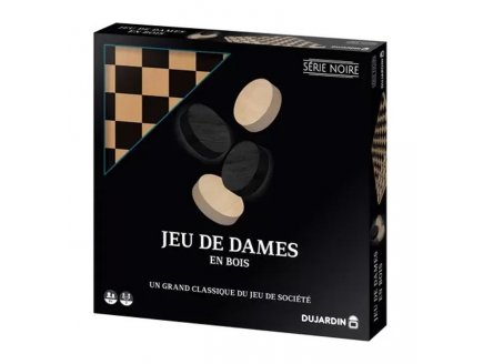 Jeu de Dames en bois - S�rie Noire - Dujardin - 1130300304 - Jeu de soci�t� classique
