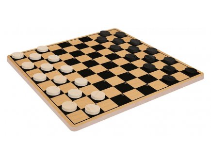 Jeu de Dames en bois - S�rie Noire - Dujardin - 1130300304 - Jeu de soci�t� classique