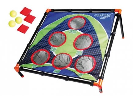 Jeu de lancer de sacs et balles - cibles filet - jeu d'adresse