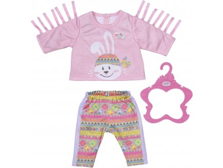 JOGGING AVEC PULL ROSE ET LAPIN BABY BORN - HABIT POUPEE 39-46 CM - VETEMENT - ZAPF CREATION (ZA65)