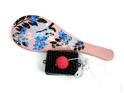 JOKARI CLASSIQUE EN BOIS HAWAI ROSE - TOPKARI - JEU DE RAQUETTES, PLAGE