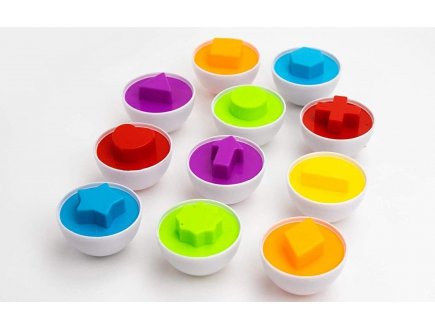 Jouet 1er Age : Pack 12 oeufs forme et couleur - Puzzle oeuf - Educatif - Enfant