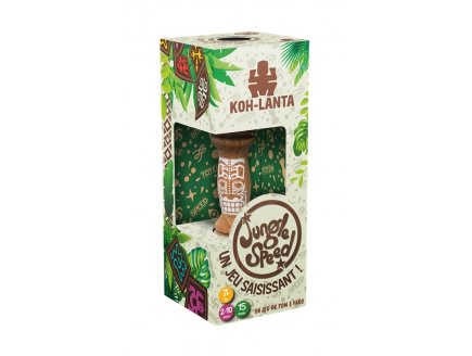JUNGLE SPEED KOH-LANTA - TOTEM EN BOIS ET SAC BIO - ASMODEE - JEU D'AMBIANCE