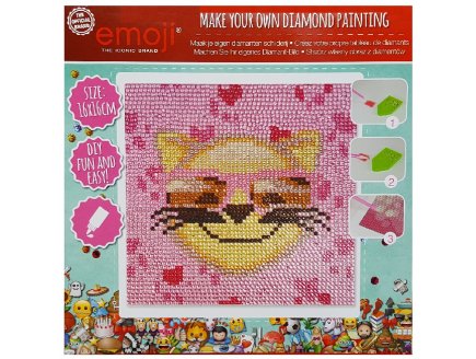 KIT BRODERIE DIAMANT EMOJI CHAT - DIAMOND PAINTING - LOISIRS CREATIFS