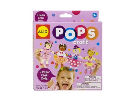 KIT CREATIF GUIRLANDE DE POUPEES MODE EN PAPIER - POPS CRAFT - ALEX - 1193 